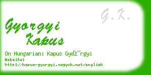 gyorgyi kapus business card